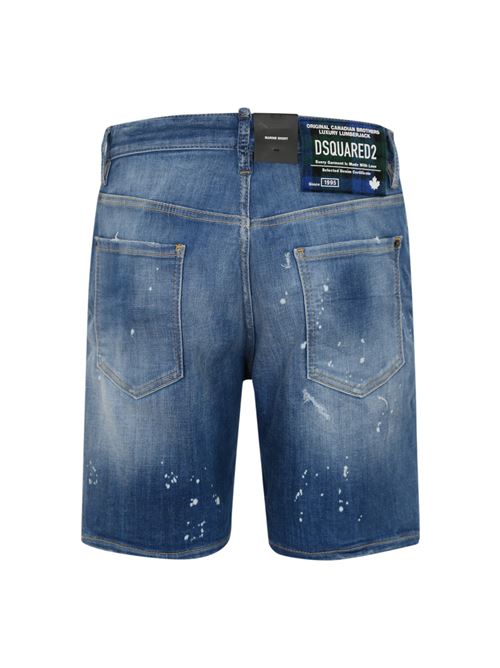 Bermuda Light Heritage Wash Marine Shorts DSQUARED2 | S74MU0881 S30872470